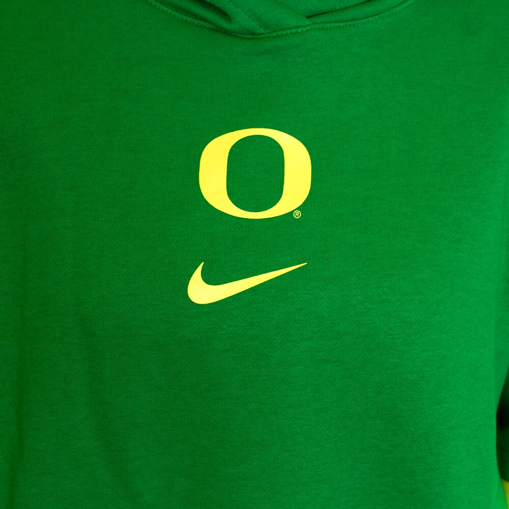 Classic Oregon O, Nike, Green, Hoodie, Cotton Blend, Women, Football, Sideline, Pullover, Sweatshirt, 795228